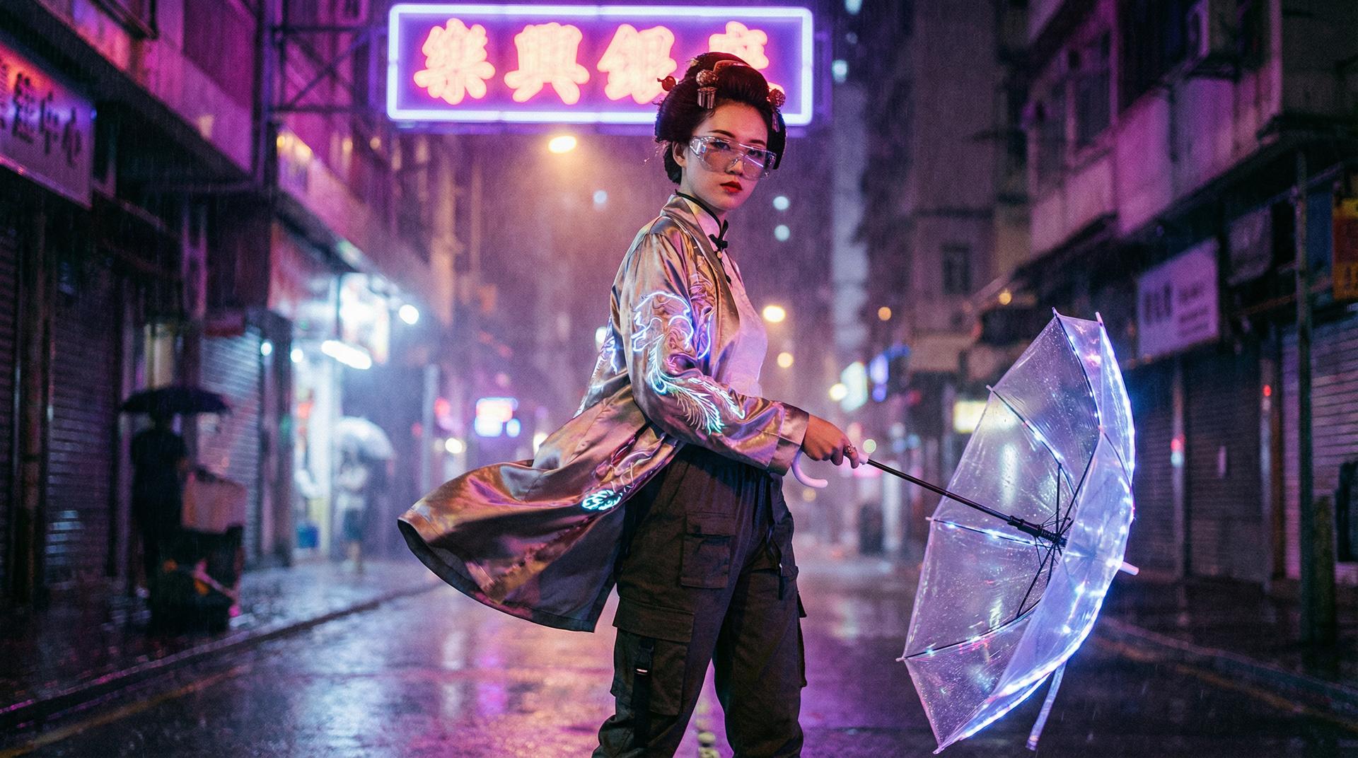 小马拉大车赛博朋克都市夜景短传媒制作